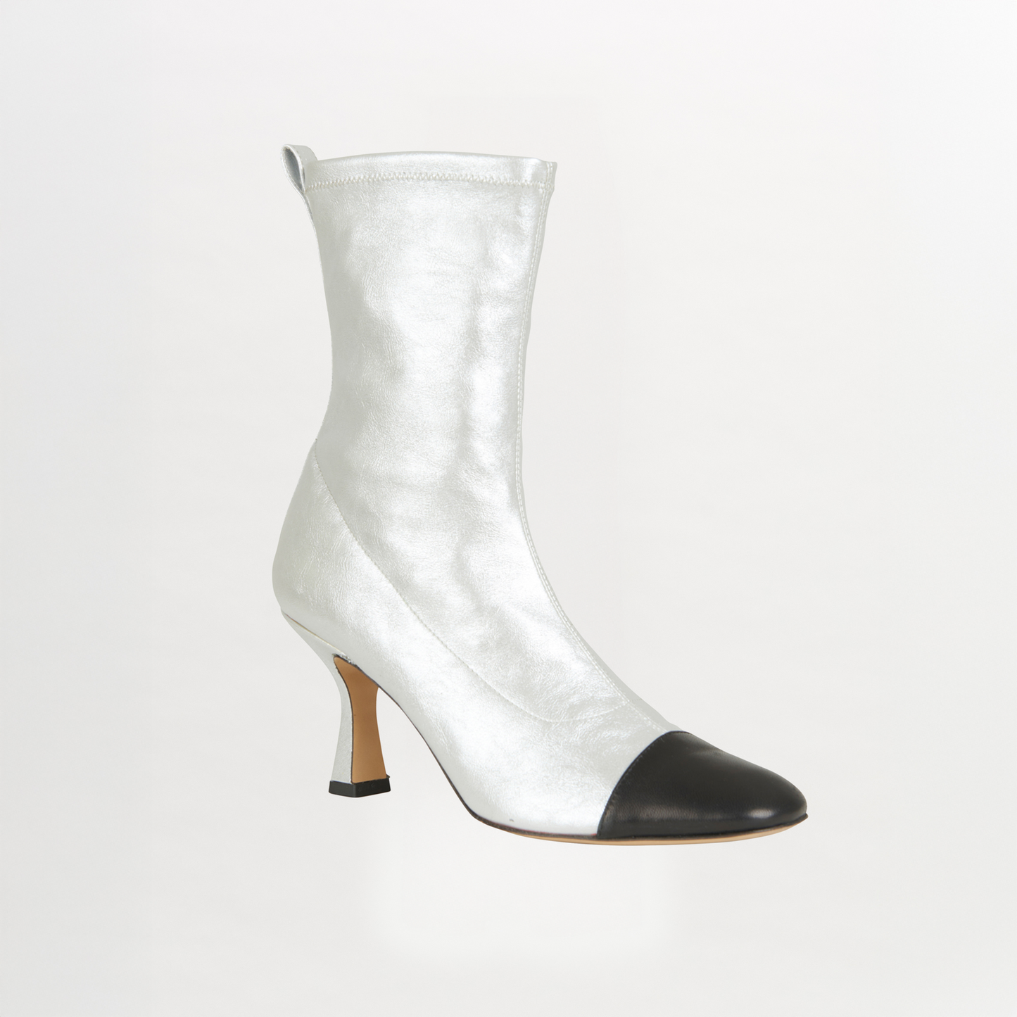 Silvia Tcherassi's Jelena Heel Boots Silver-Black