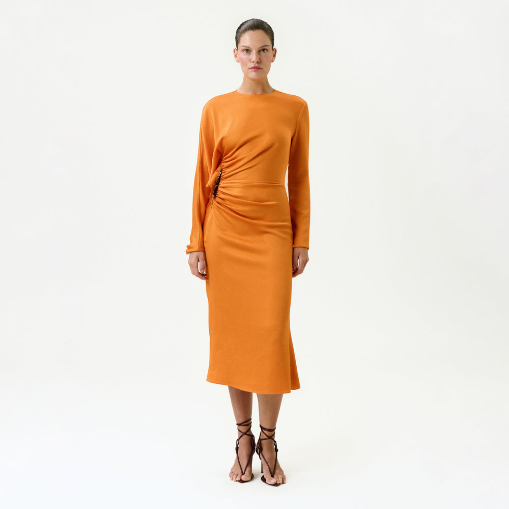18-ShilohDress-Orange_FRONT_PRE-SPRING2027