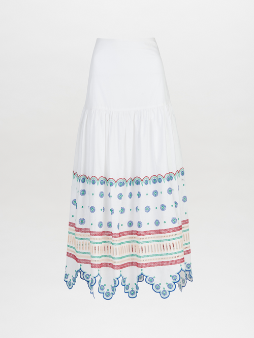 Ina Skirt White Blue