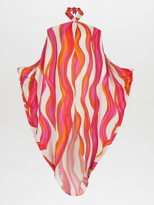 Jacqueline Kaftan Fuschia Abstract Waves