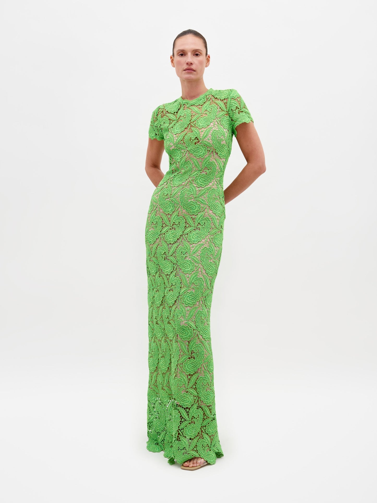 Roxana Dress Green Guipure