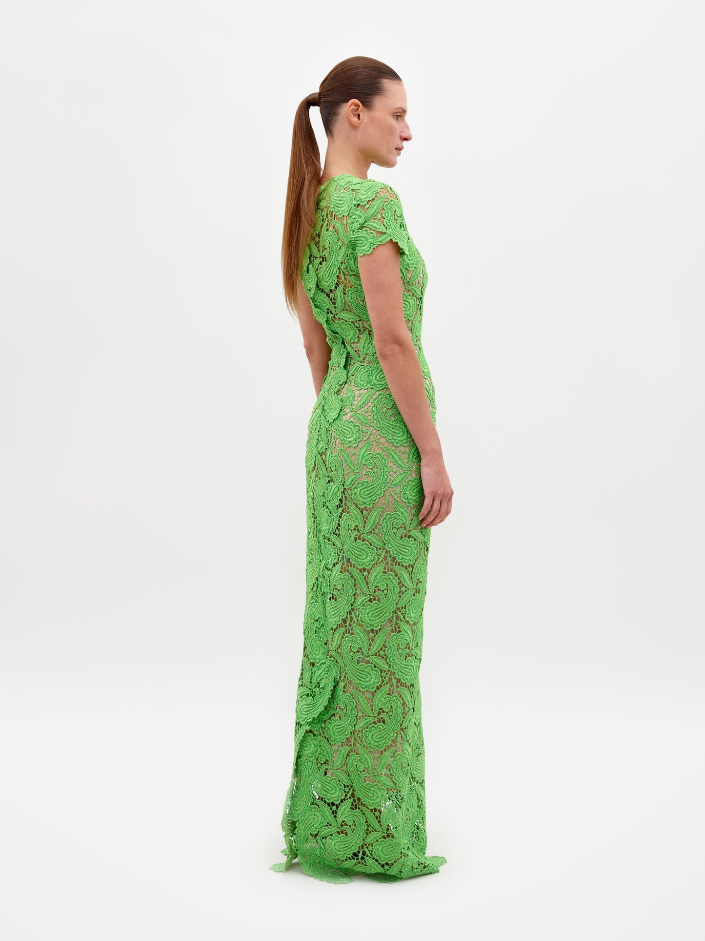 Roxana Dress Green Guipure