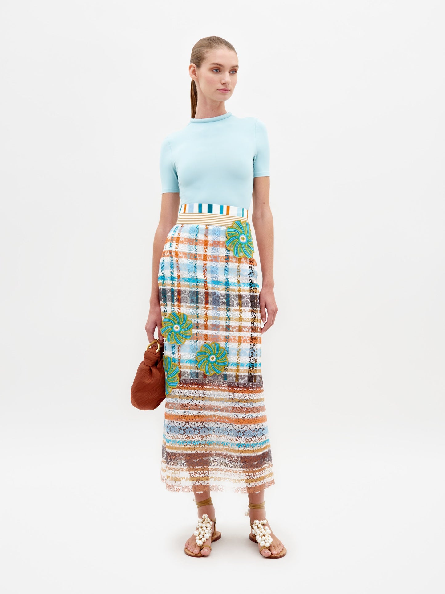 Shadia Skirt Multi Color Stripes