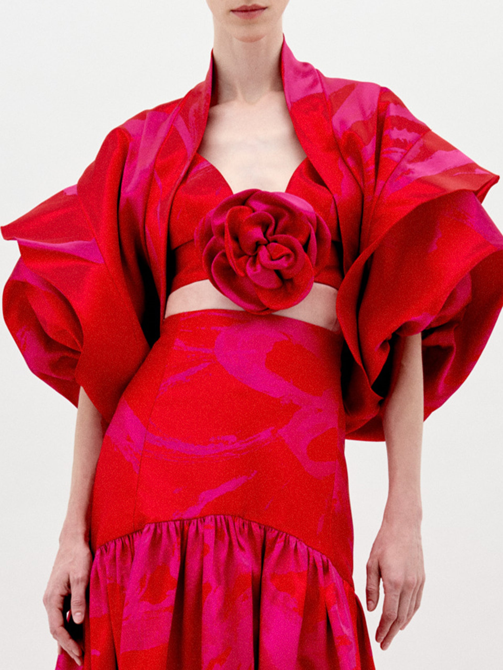 ALEEN_SHRUG_IBBIE_TOP_AMELIA_SKIRT_-_ROUGE_FUCHSIA_FLOWER_FRONT_1