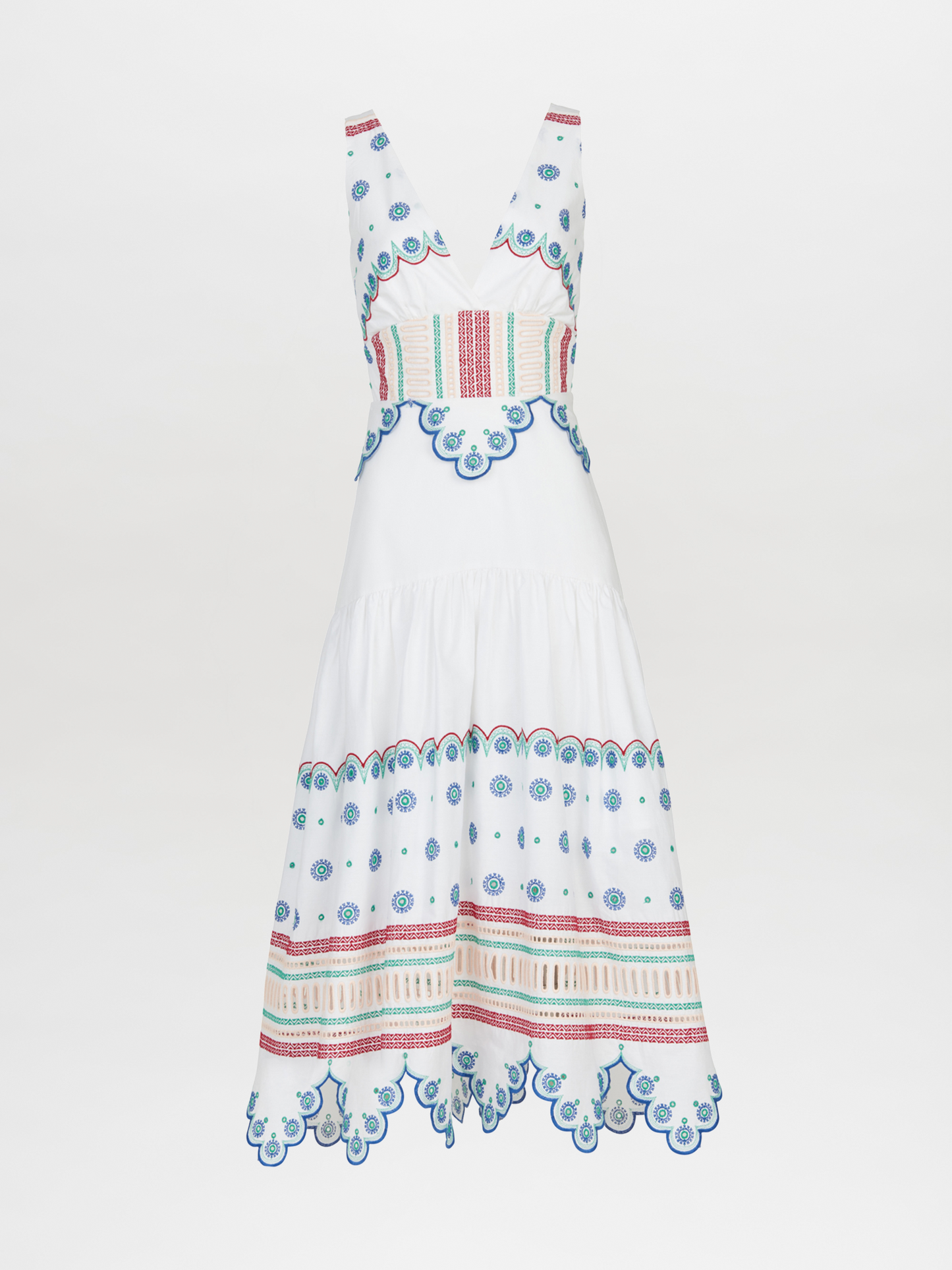 Biset Dress White Blue