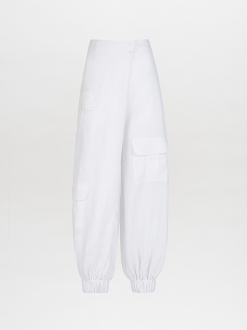 Brandon Pant White Linen