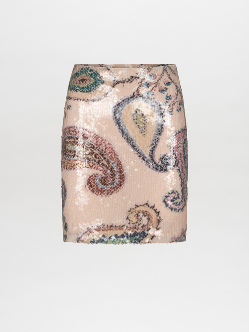 Carey Skirt Blue Green Paisley