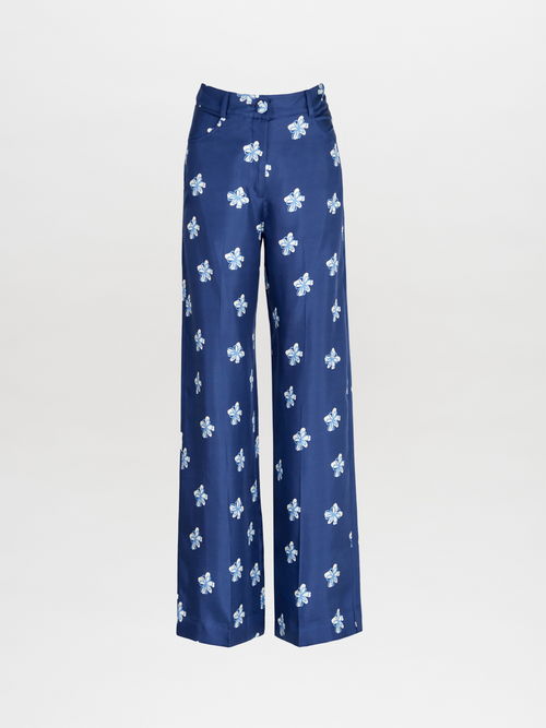 Emine Pant Navy Bloom