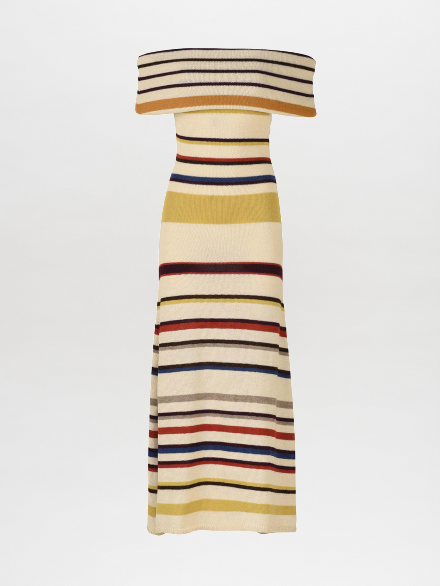 Eva Dress Multi Mustard Stripe