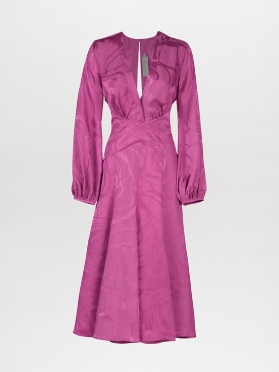 Kathryn_Dress_Magenta_Orchid_Jacquard