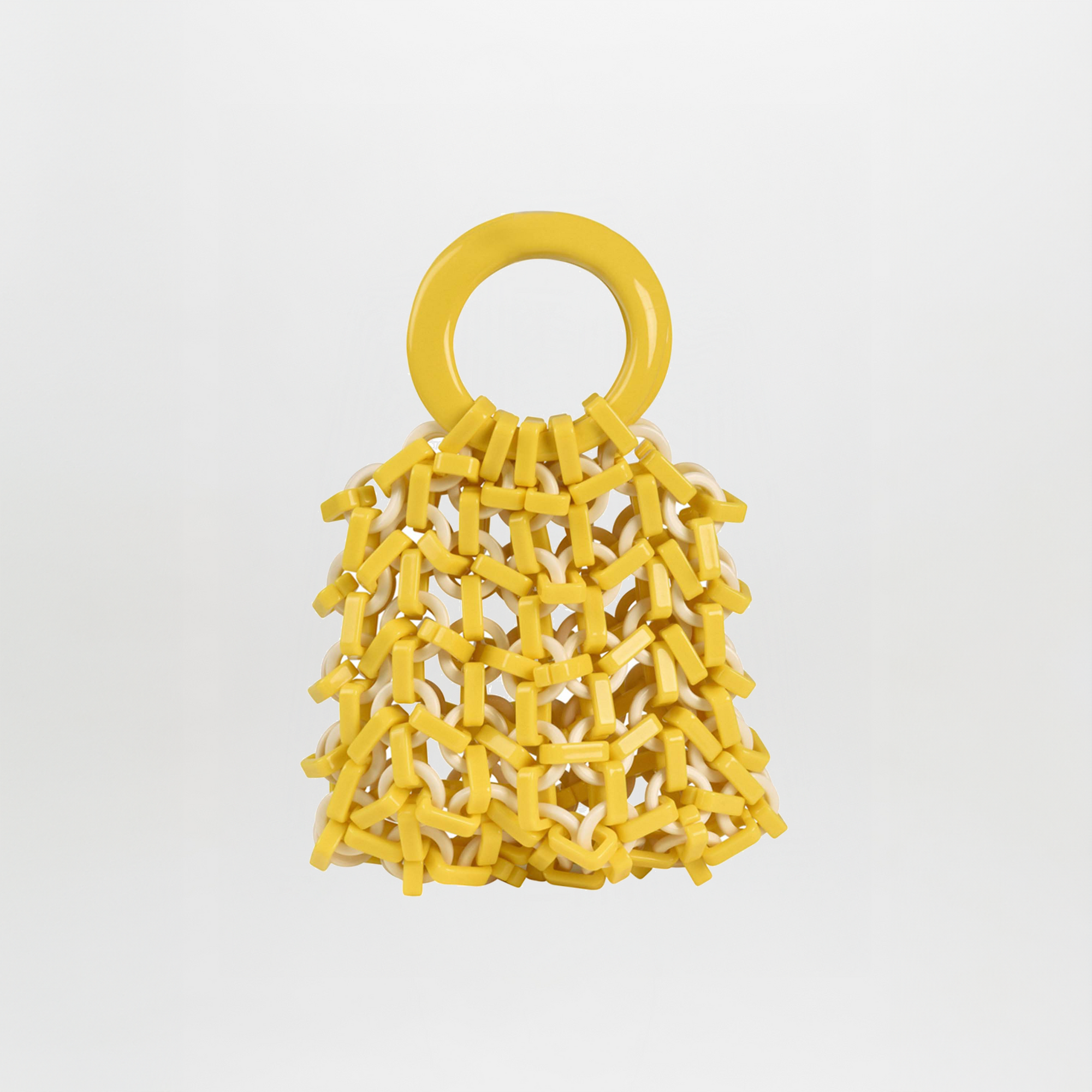 Silvia Tcherassi's Omegna Handbag Yellow/White