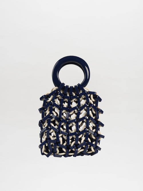 Omegna Handbag Navy / White