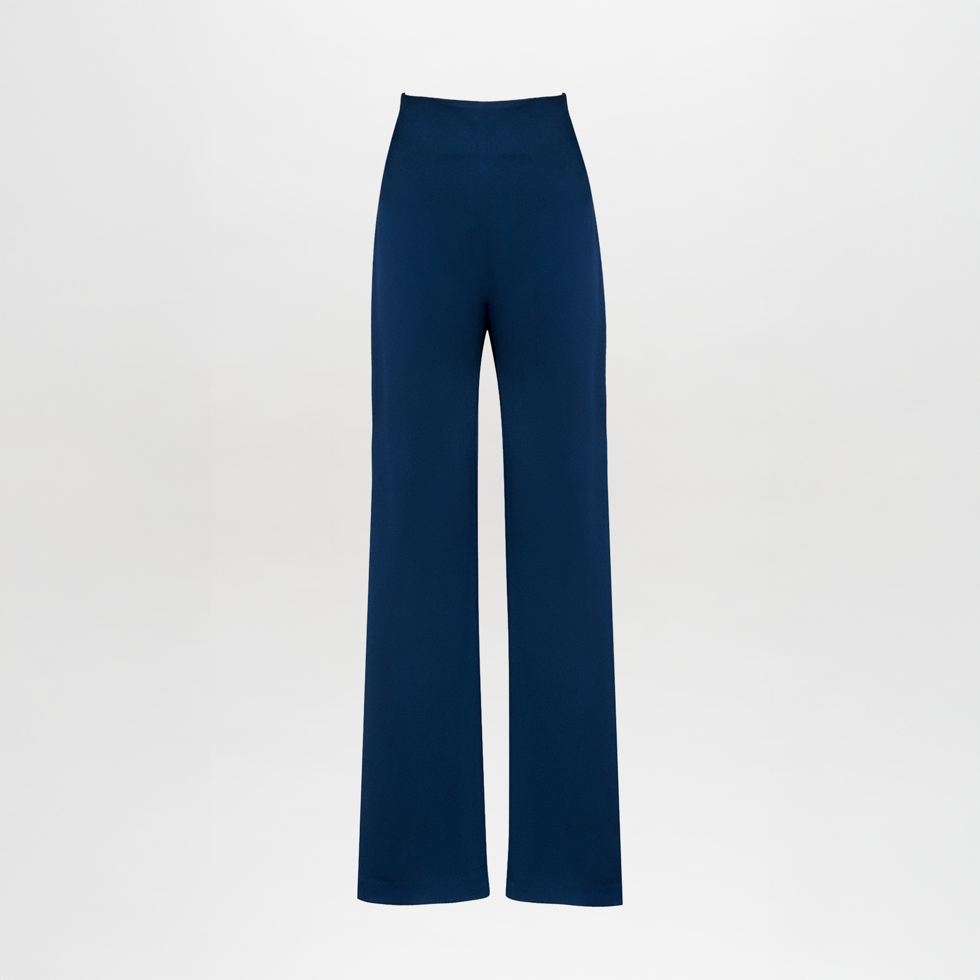 The Palermo Pant by SVT DESIGNS, featuring a high-waisted fit, dark blue hammered texture, and wide leg silhouette, is shown against a plain white background.