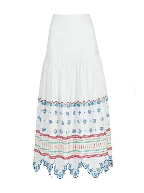 Ina Skirt White Blue