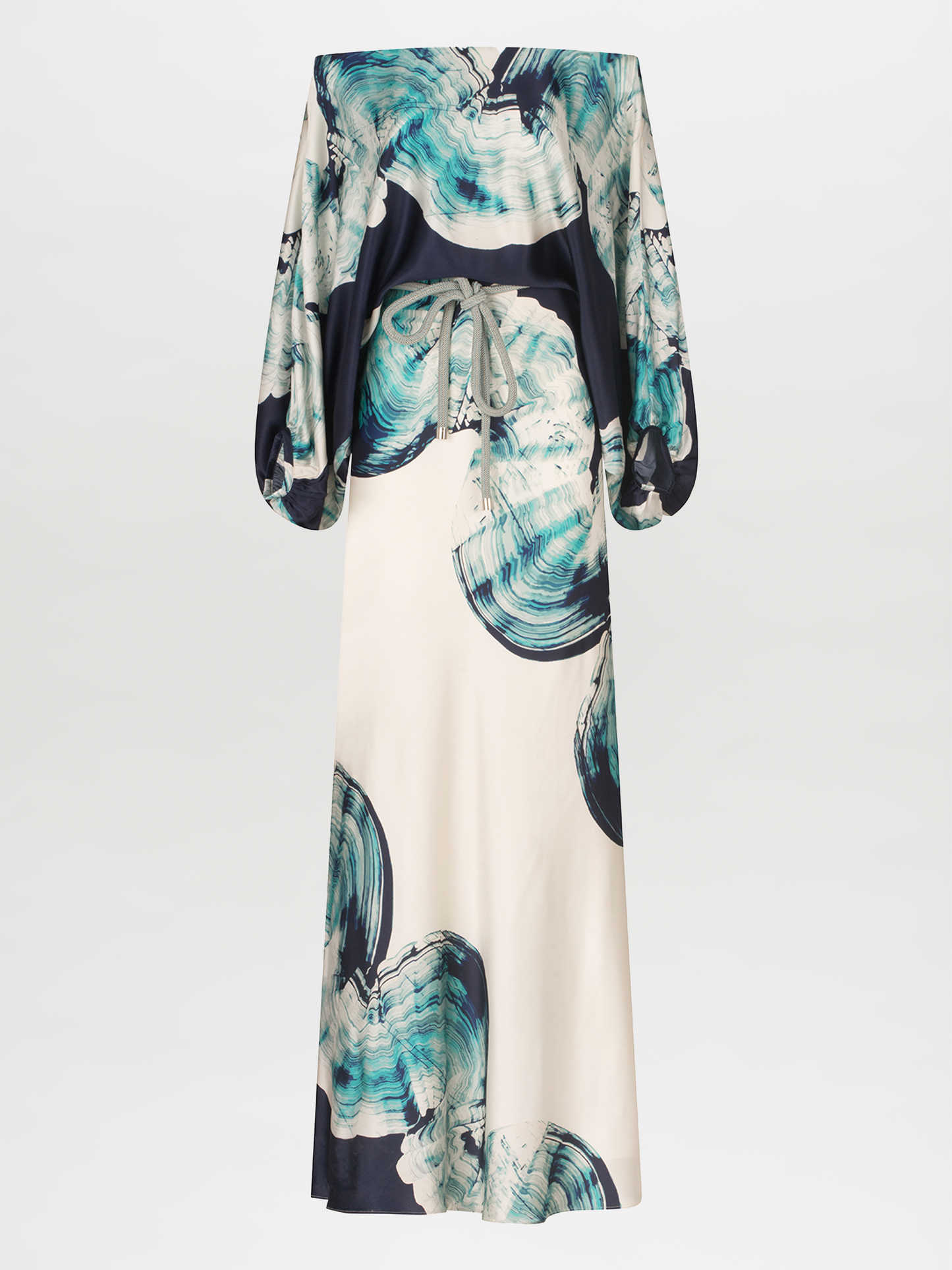 Rossi Dress Navy Abstract Wave