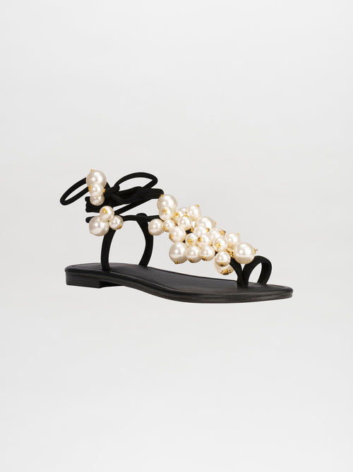 Zaira Sandals Black - Pearl