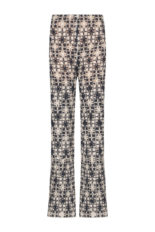 Joan Pant Navy White Crochet