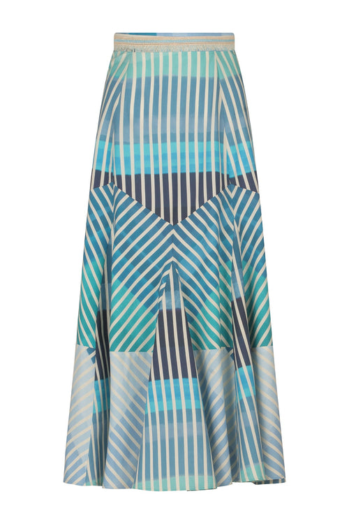 Madaini Skirt Infinite Blue Stripes