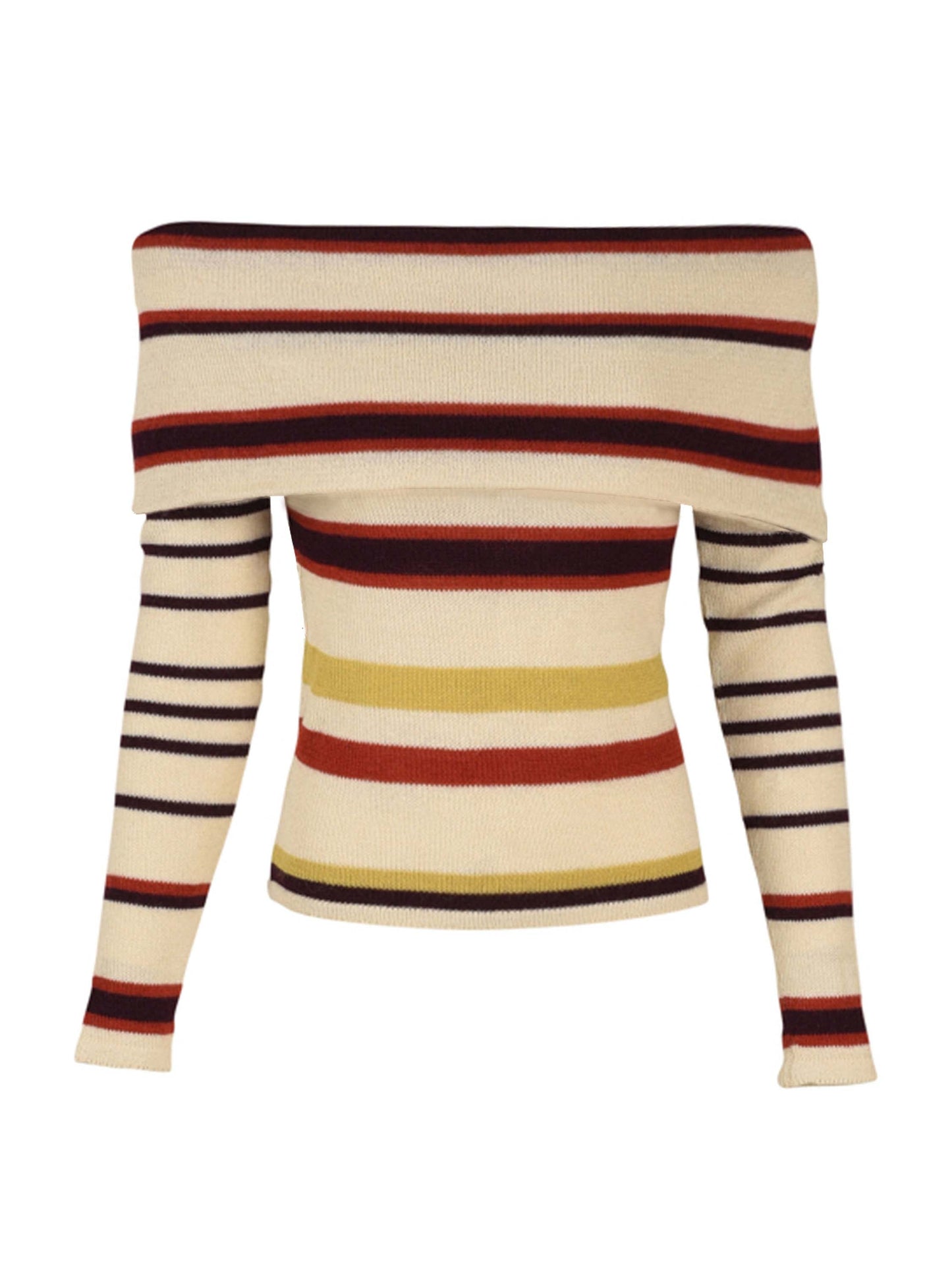 Alexandra Knit Top Multi Mustard Stripe