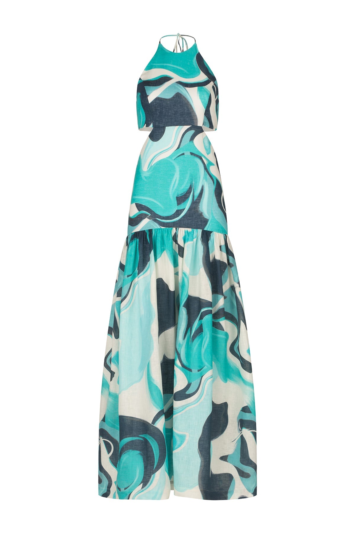 Rosalia Dress Turquoise Marble