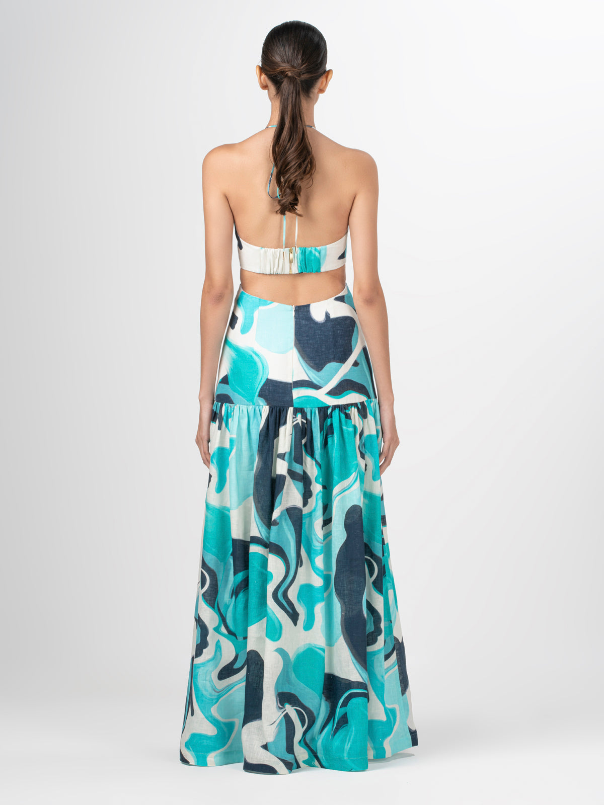 Rosalia Dress Turquoise Marble