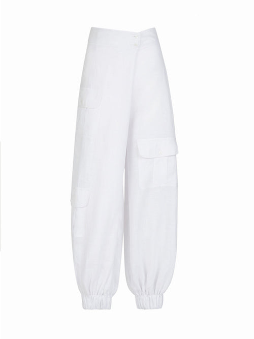 Brandon Pant White Linen