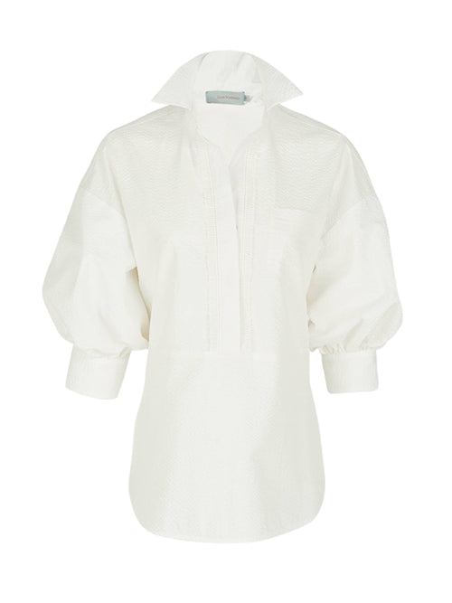 Manrola Blouse White Wrinkled