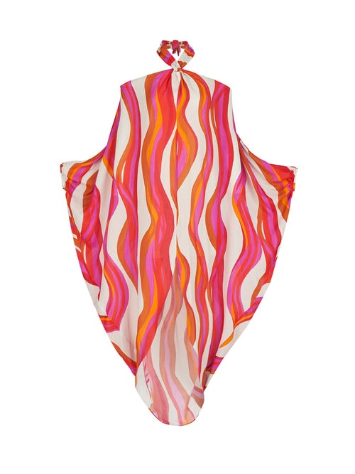 Jacqueline Kaftan Fuschia Abstract Waves